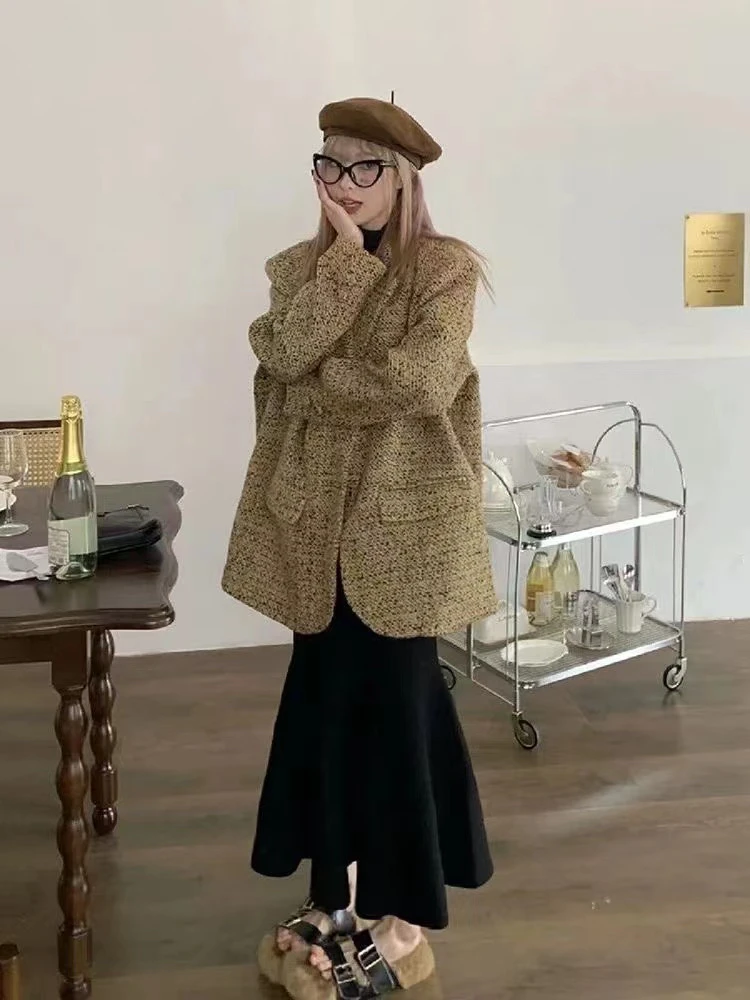 【Plus.琳】大码胖MM韩系小香风套装高级感气质西装外套女9256~