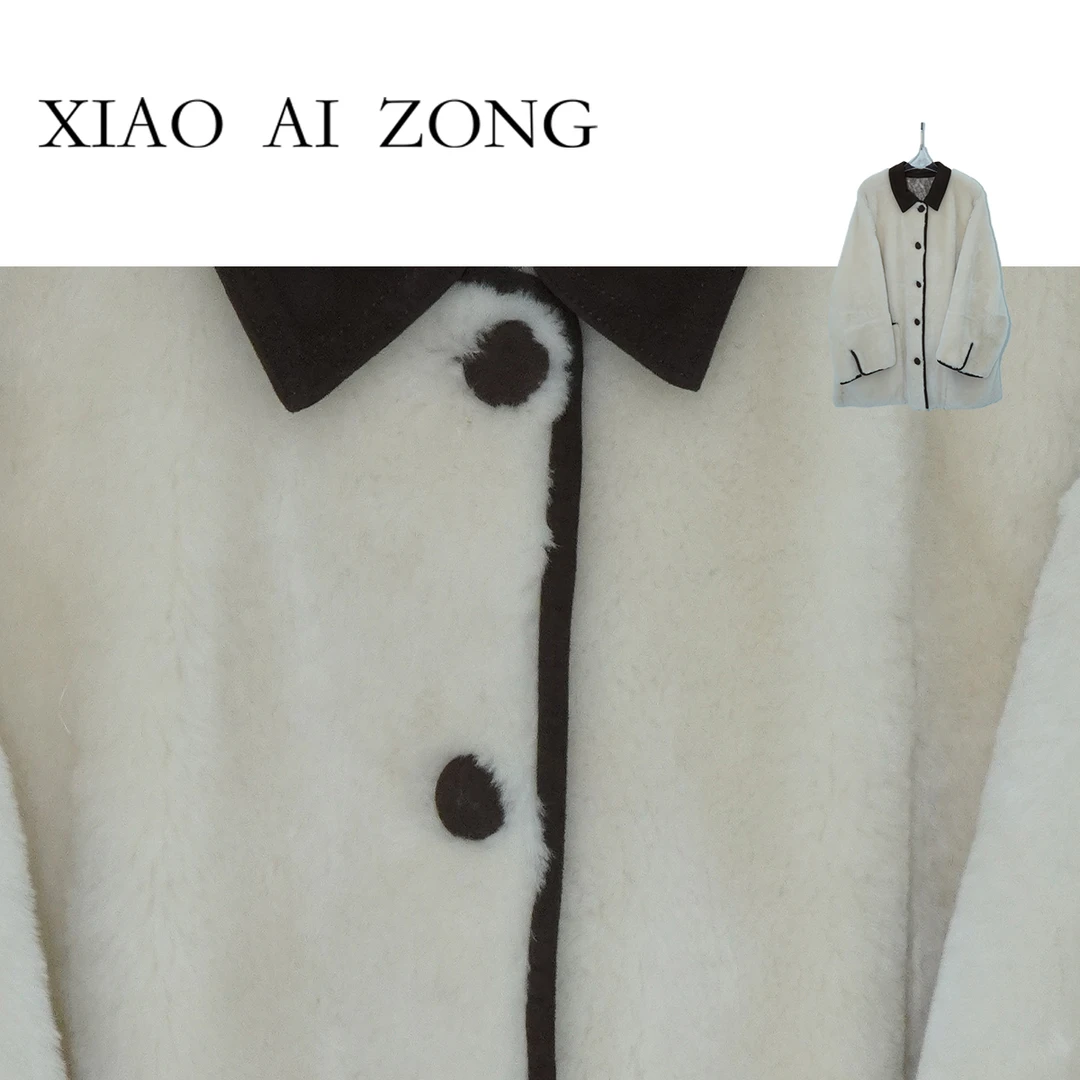 现货进口拉贡皮毛一体外套高级奢贵皮草PC25031