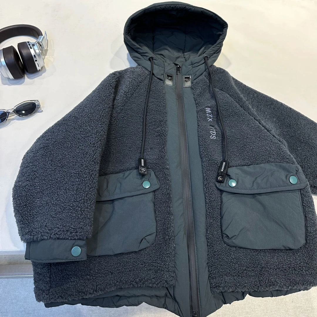 儿童冬装韩范舒适洋气加棉外套保暖毛毛外套      24801