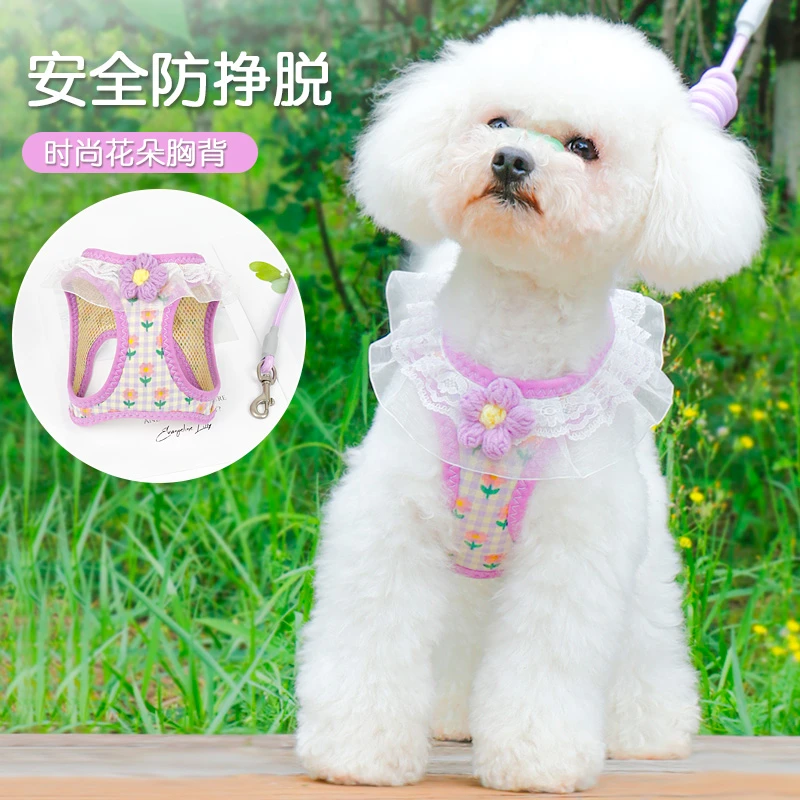 薄款狗狗牵引绳猫咪绳子胸背带狗链子外出胸背牵引绳宠物牵引绳