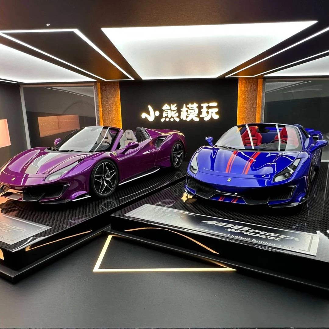 DM 1/18 法拉利 488 pista spider 树脂材质 汽车模型 成品收藏