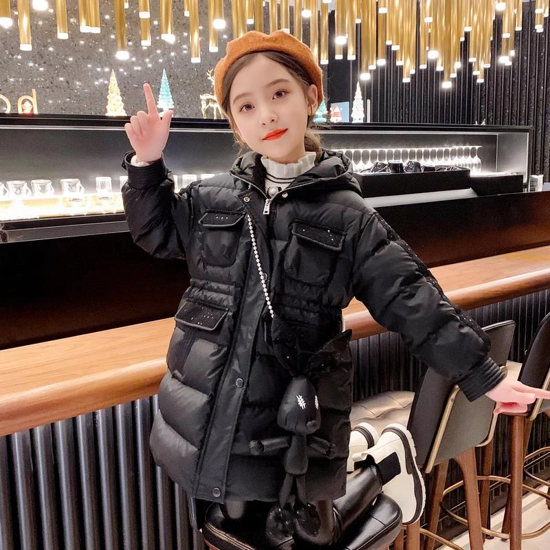 【铭佳童话2024新款】女童冬季兔子连帽保暖羽绒服外套T1548315463