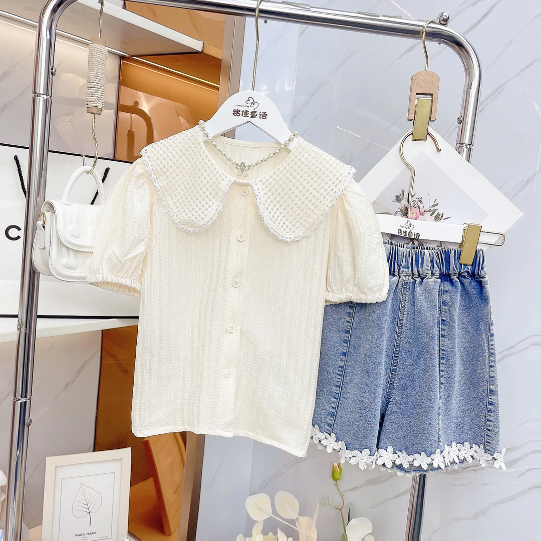 女童衬衫2024夏季新款小女孩洋气时尚气质百搭上衣T3230006043