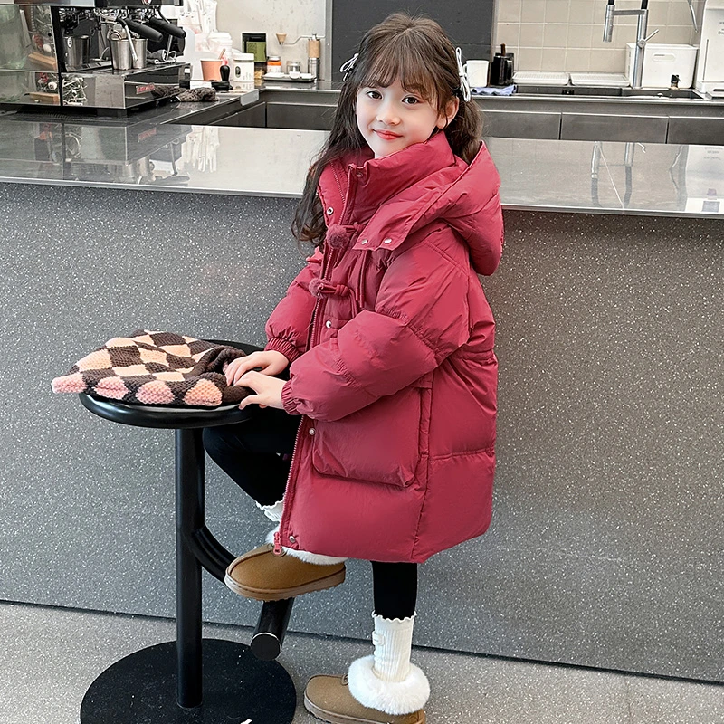 女童羽绒服2024冬季新款中大童白鸭绒中长款加厚外套T3545015541