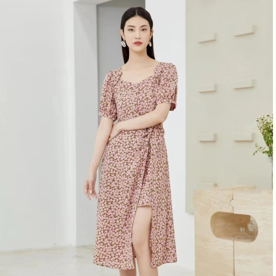 【女人专庭】2023气质超显瘦连衣裙YB-ZW639春夏超显瘦连衣裙长裙