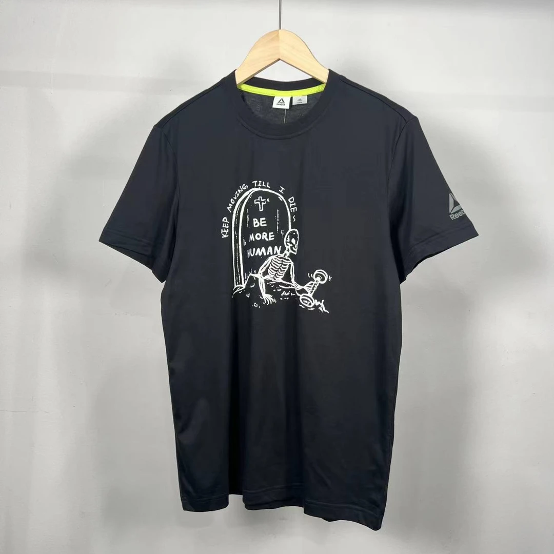 【什么都有】 Reebok锐步 男款夏季纯棉休闲短袖EA2447/EA2446