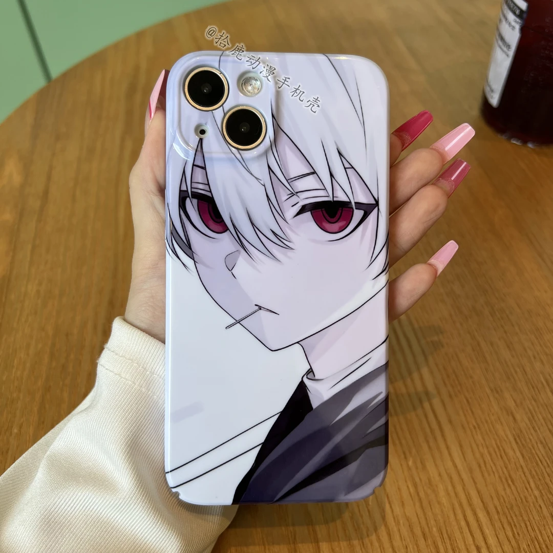 适用苹果华为oppo小米vivo一加动漫菲林壳二次元卡通帅气男手机壳