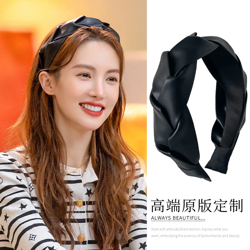 非金属皮质发饰 增颅顶天花板法式麻花编织发箍轻奢高级感气质