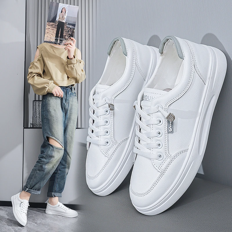 2025春季新款小白鞋女软底软面平底防滑百搭时尚休闲运动一脚蹬