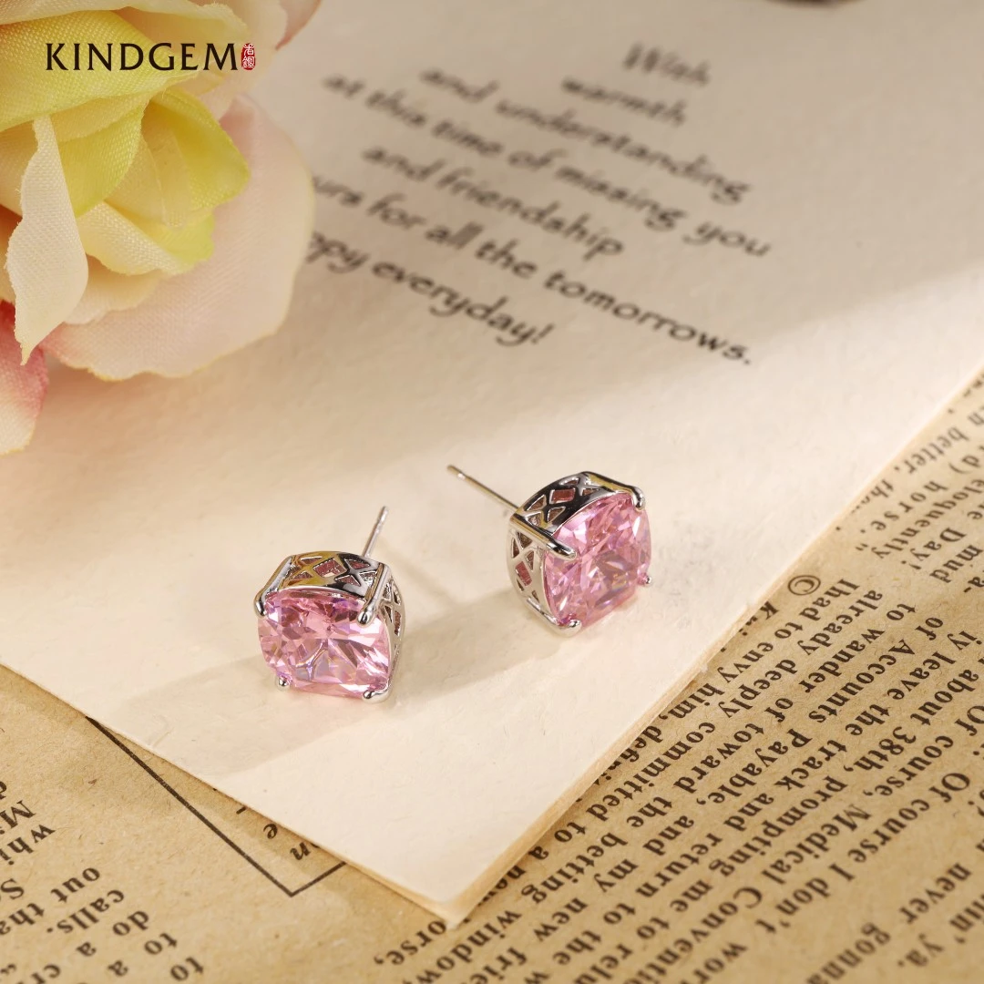 铜合金合成锆石耳饰 CZ59XMHC-27735潮流轻奢百搭简约耳环耳饰