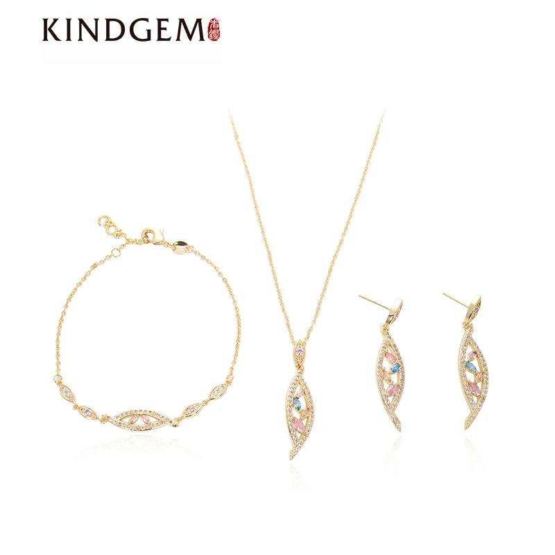 铜合金耳饰 BQ22XCCC-16950 眼睛镂空时尚耳环项链手链套装