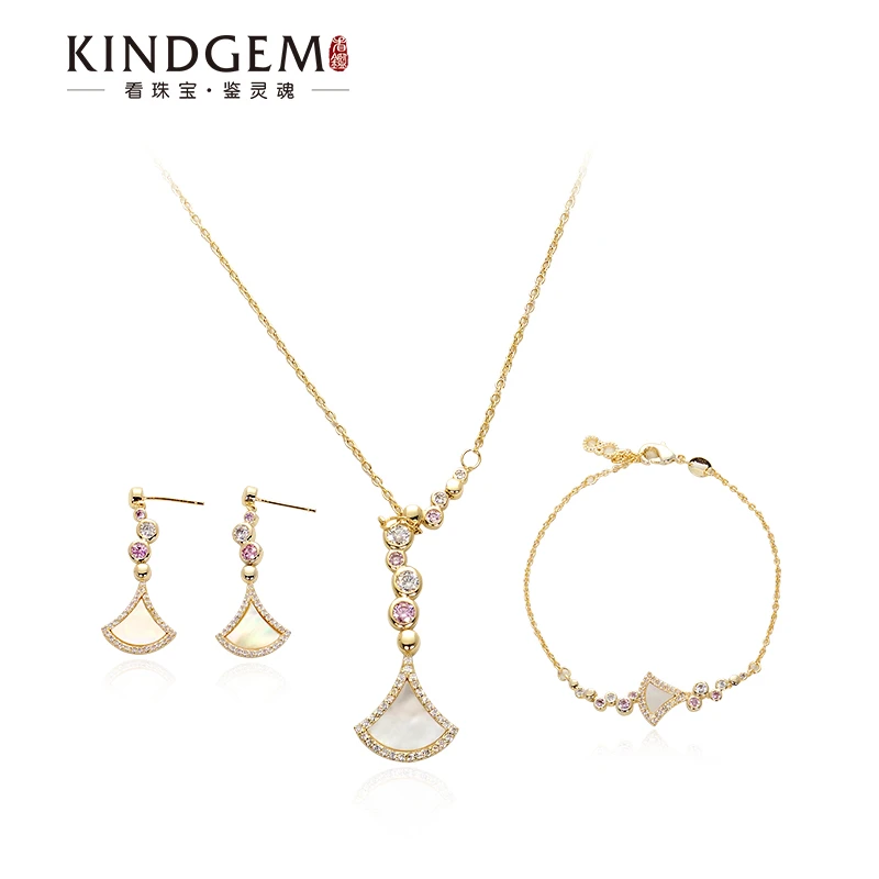 铜合金项链 个性设计款镶嵌项链手链耳环套装 BQ27XCCC-16952