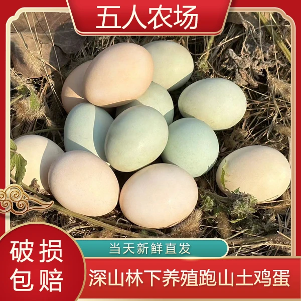 15枚白壳+15枚绿壳土鸡蛋原生态深山天然林下养殖跑山鸡【包邮】