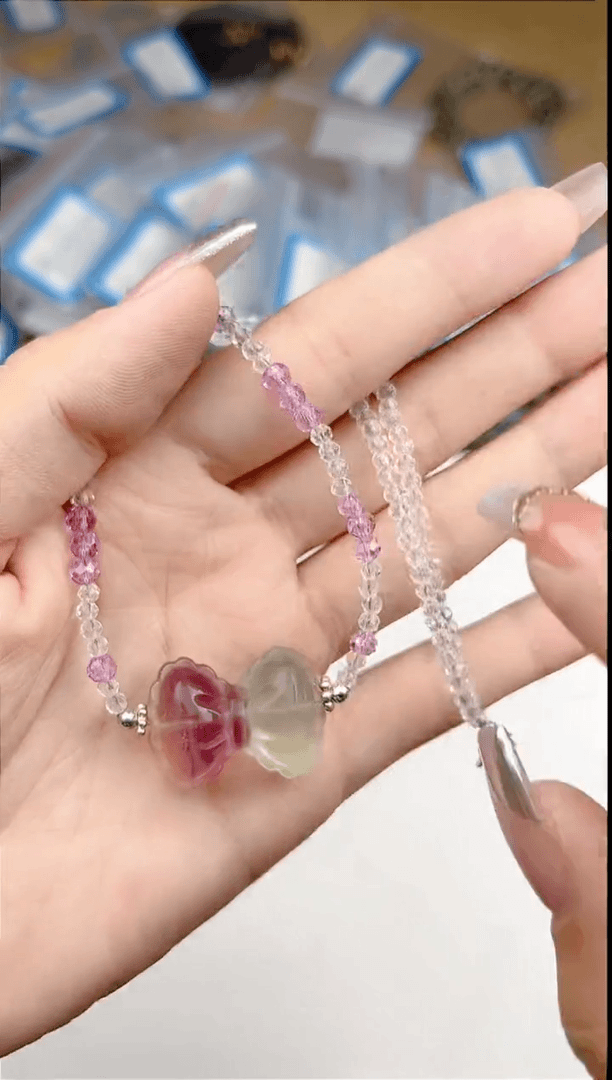 【闪购商品】萤石颈饰未镶嵌多样性发拍一发一