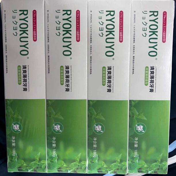 丽奥酷雅清爽薄荷牙膏清新口气减少牙垢净白健齿双重薄荷 180g