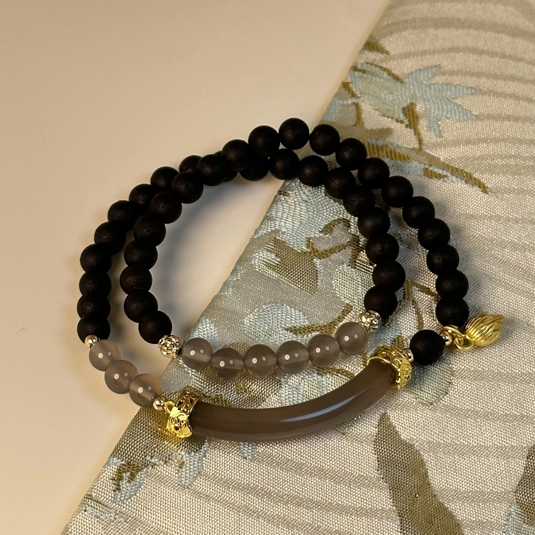 〖月烟〗LL0597降真香玛瑙手链多样性发一