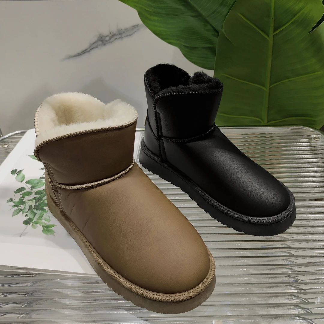时尚冬季新款韩版加绒保暖百搭学生平底雪地靴823