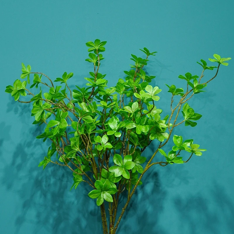 【宝格】仿真七星叶花束装饰花瓶桌面摆饰点缀摆件客厅花瓶高档花