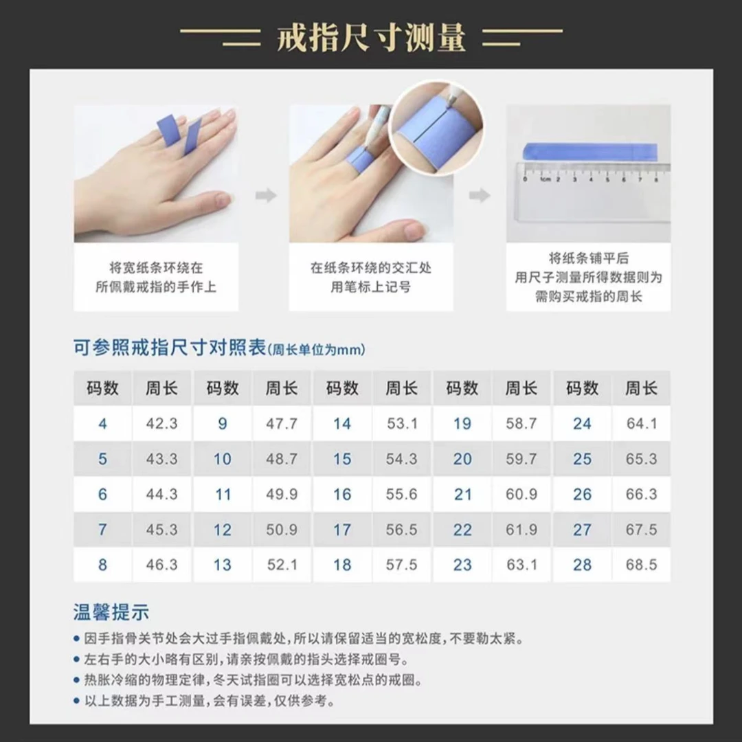 【合成/培育】七度戒指测量圈口图