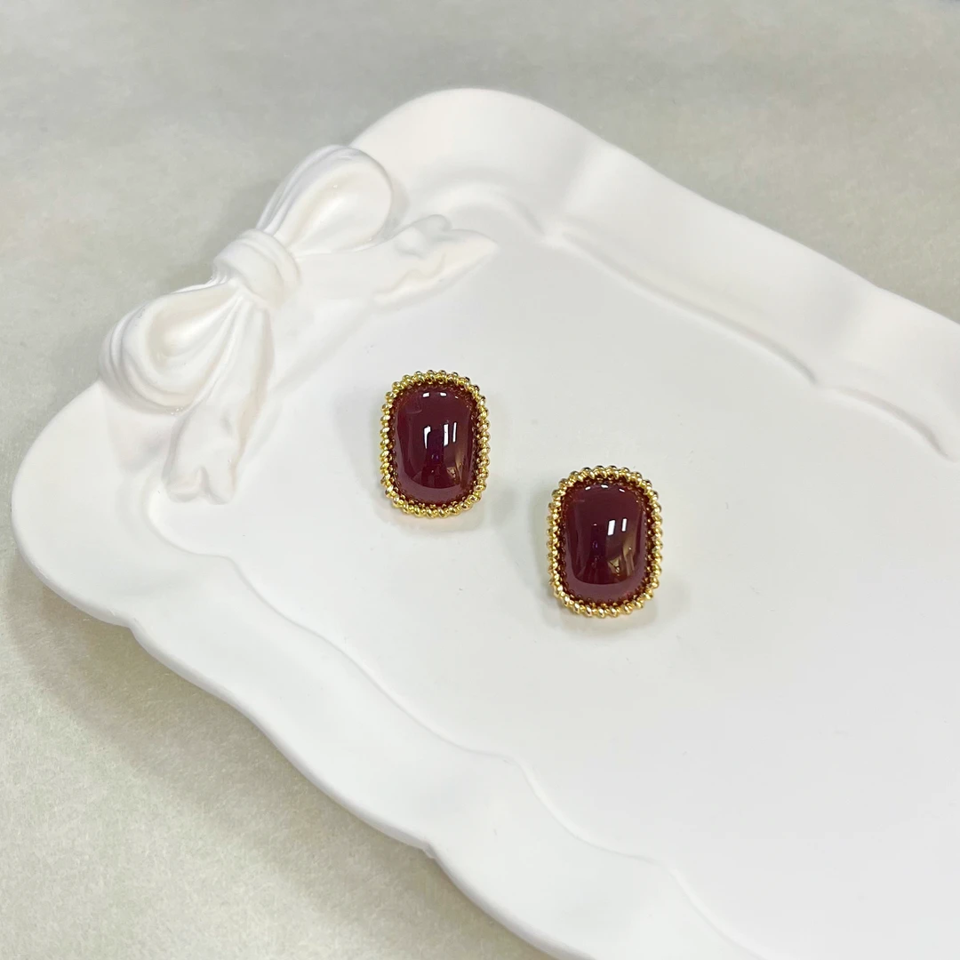 合金耳饰 耳钉夏季清新简约手工轻奢耳饰气质轻奢~A057