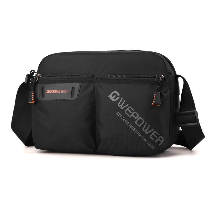 男士斜挎包休闲便携牛津布背包男通勤潮新款时尚单肩包轻便hs2304