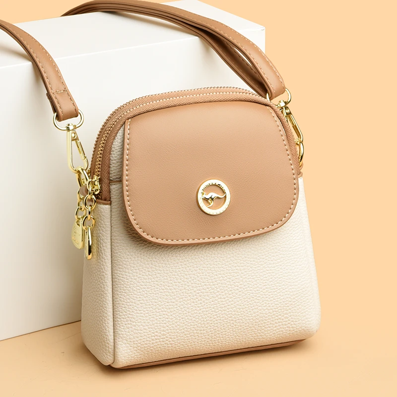 新款女斜挎包竖款软皮轻便手机包简约潮高档妈妈单肩小包包ml6600