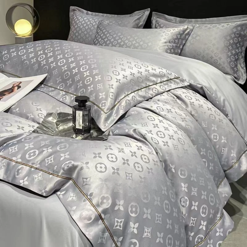 夏季夏凉被四件套床品轻奢简约丝滑可机洗空调被