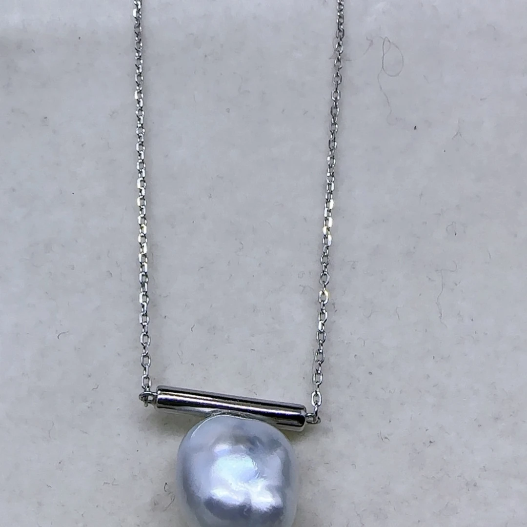 【闪购商品】海水珍珠颈饰银S925镶嵌面****a