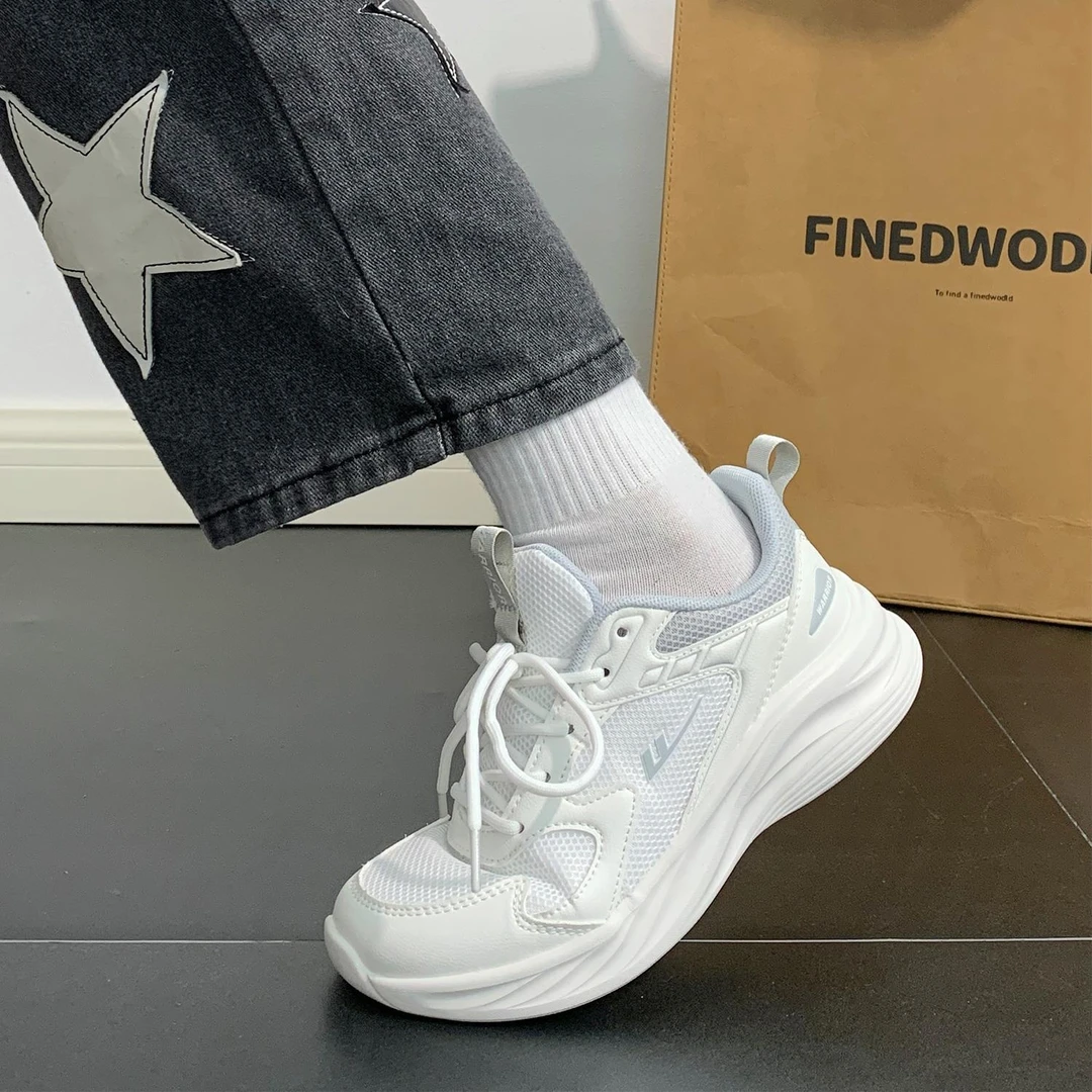 回力运动鞋女减震轻便棉花糖跑步鞋2025秋季新款软底小白老爹鞋女