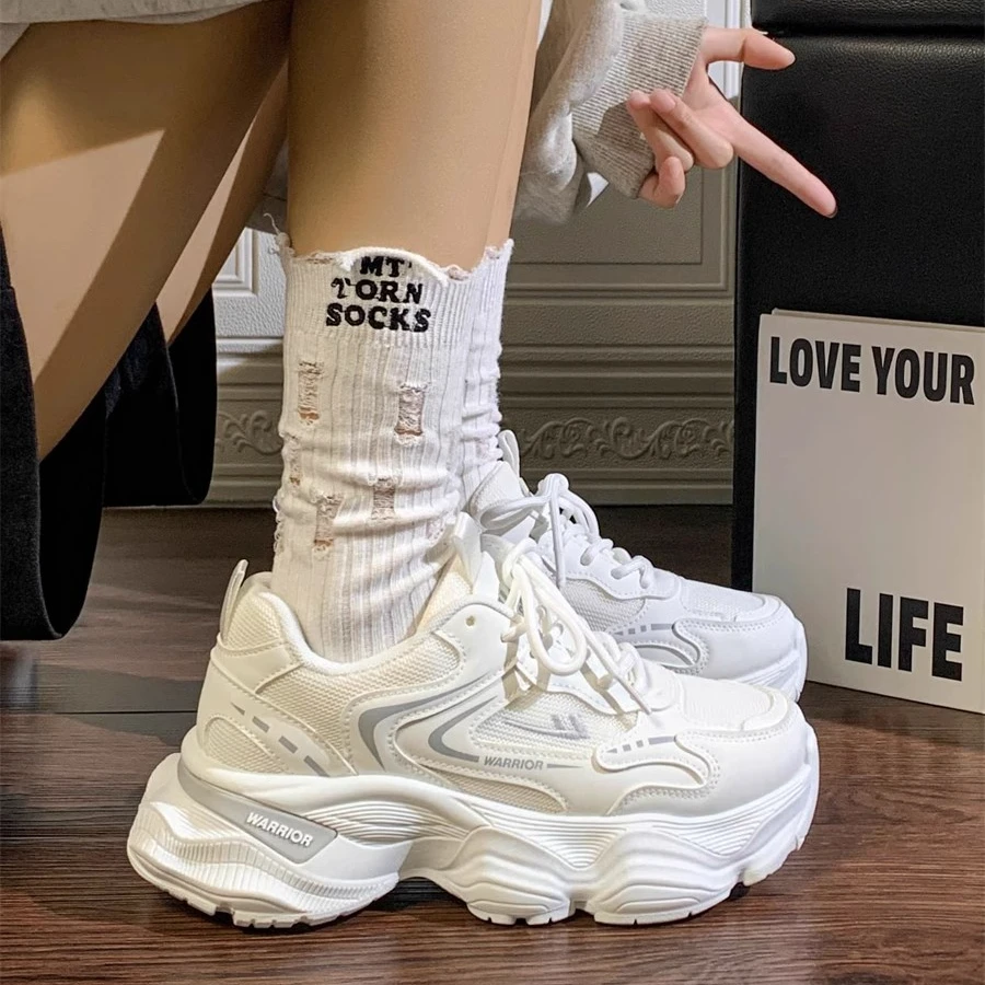 回力厚底轻便鞋子女2025新款爆款休闲运动鞋复古增高秋季老爹鞋潮