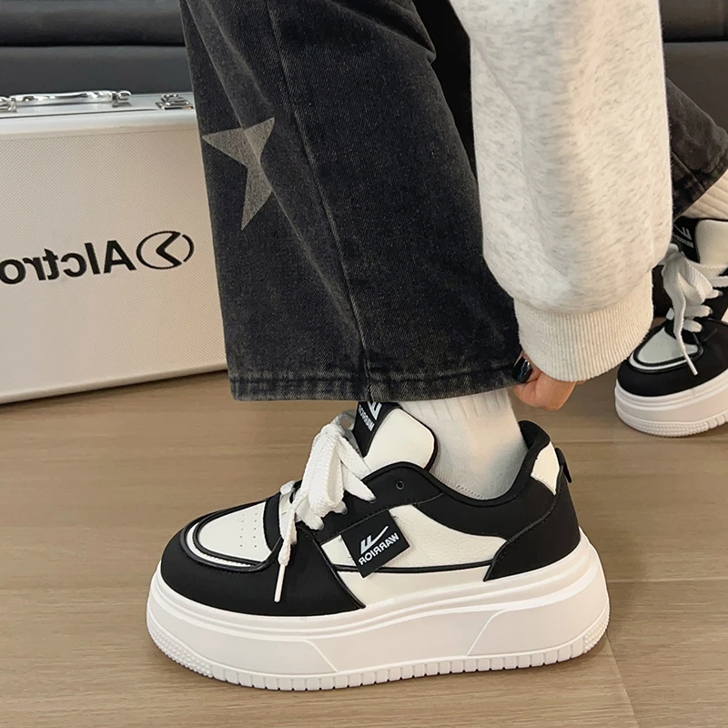 回力黑白鞋子女鞋厚底板鞋女款春季轻便小众原创百搭小白鞋休闲鞋