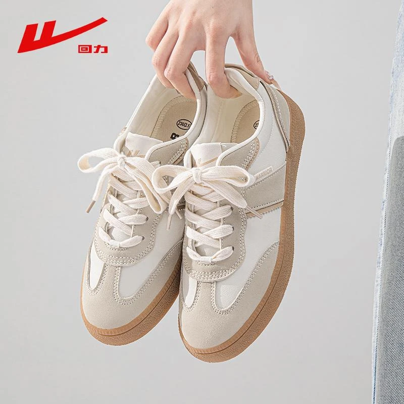 回力女鞋德训鞋女复古2025新款运动百搭帆布鞋子女秋透气小白鞋女