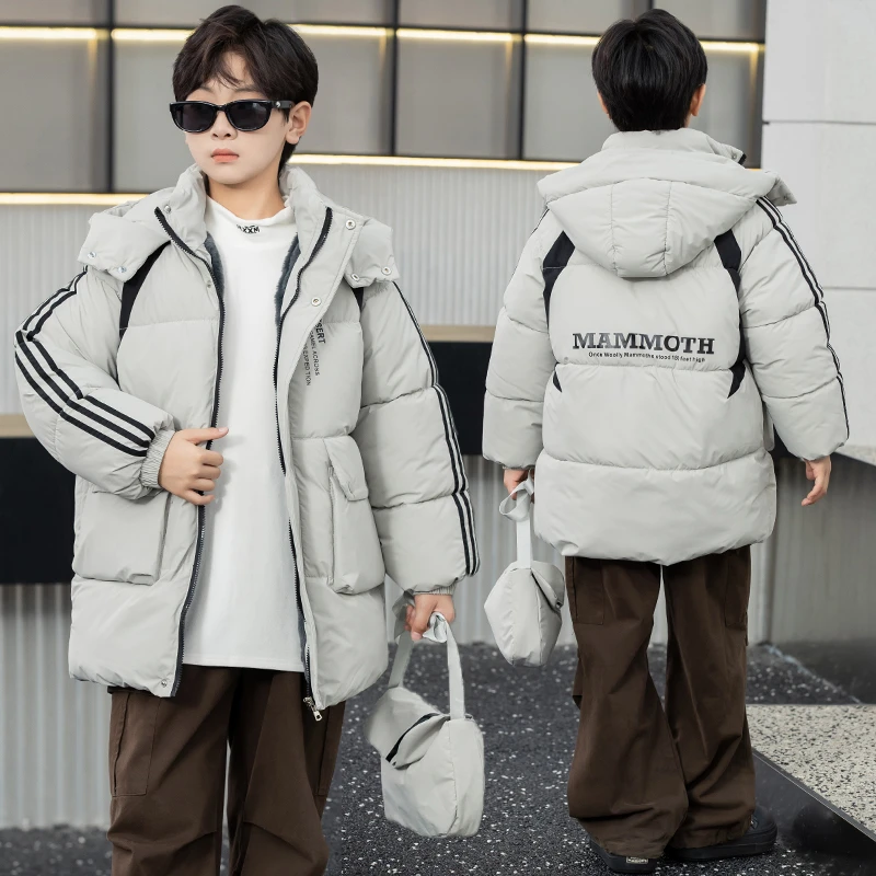 男童棉衣冬款新款儿童加厚仿兔毛棉服冬季大童男童棉服冬季加厚