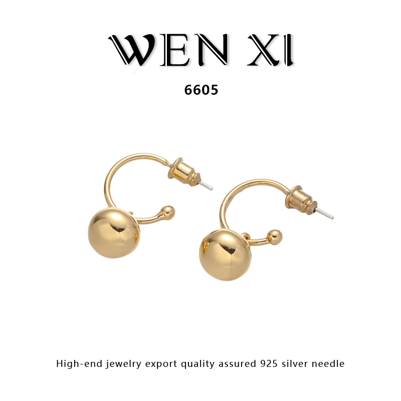 6605 C字耳钉时尚气质轻奢耳饰高级优雅精致