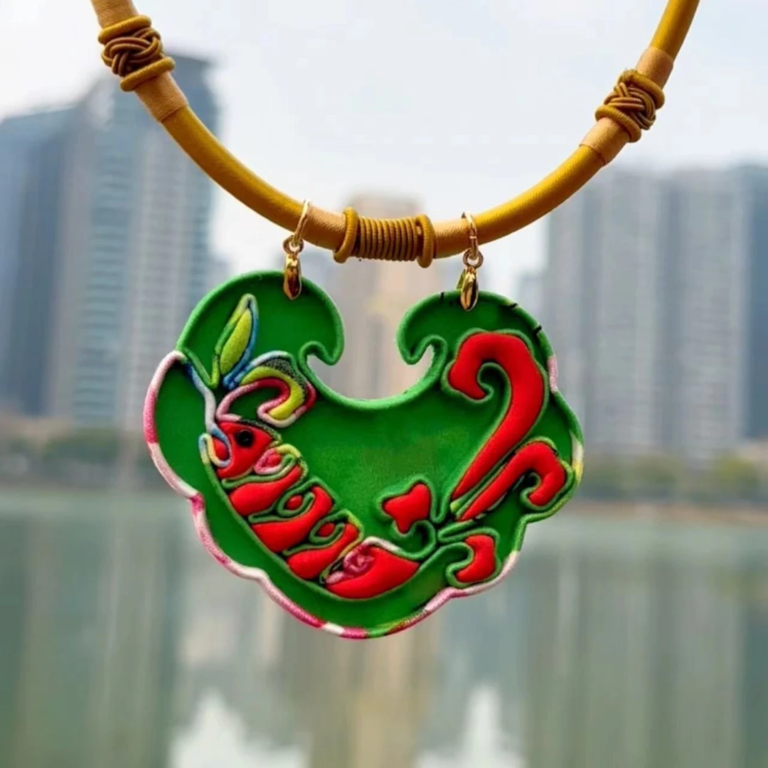 【如意鱼项圈】土花花非遗手工盘扣