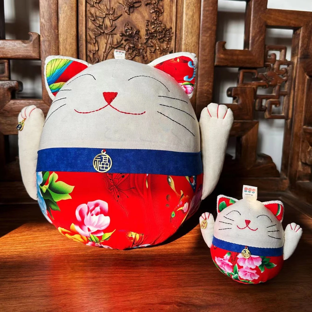 【招福猫】土花花非遗手作国潮吉祥福猫摆件