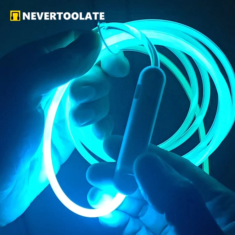 发光跳绳发光器及光纤套件DIY材料无手柄夜光绳通用炫光配件