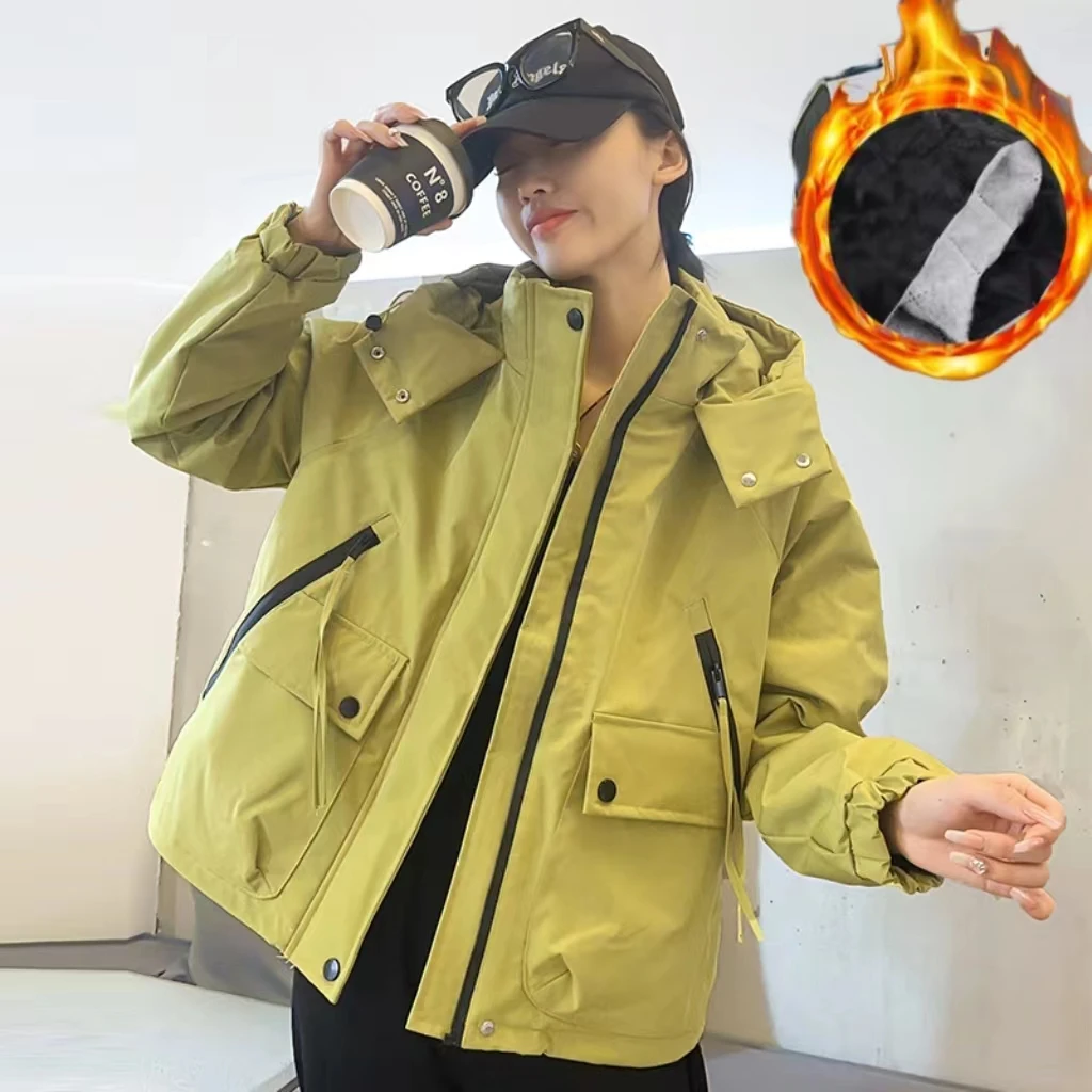 【加棉】2024新款时尚百搭休闲冲锋衣厚外套-A52棉