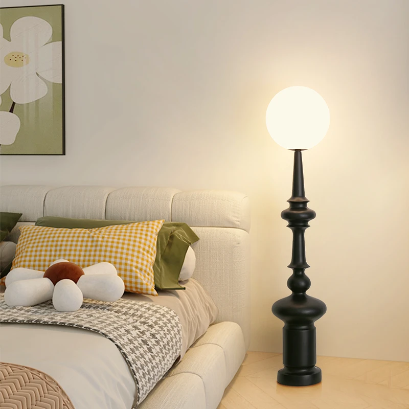 意大利复古罗马柱落地灯个性艺术设计师款卧室客厅沙发旁立式台灯