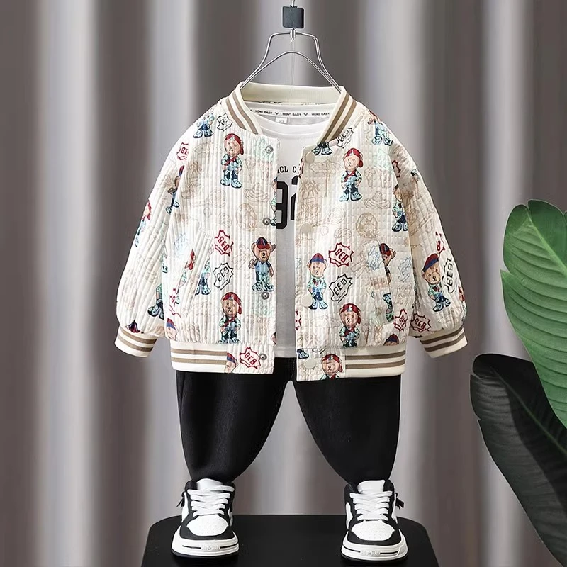 小童外套儿童2024新款帅气男童秋季休闲外套宝宝透气男女童棒球服