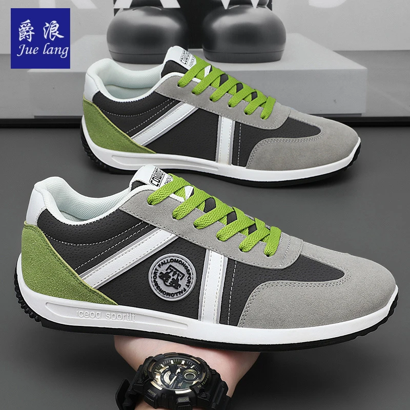 爵浪2025春季男士款时尚百搭旅游鞋软底轻便防滑运动休闲板鞋潮鞋