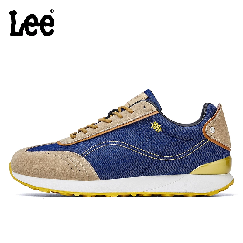 Lee阿甘男鞋2025秋季新款百搭透气运动休闲复古防滑跑步老爹潮鞋