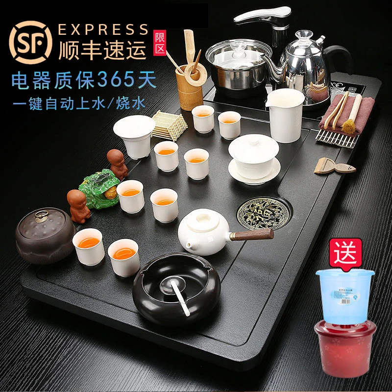 高档茶具茶盘全自动上水烧水壶一体套装家用整套客厅功夫泡茶台
