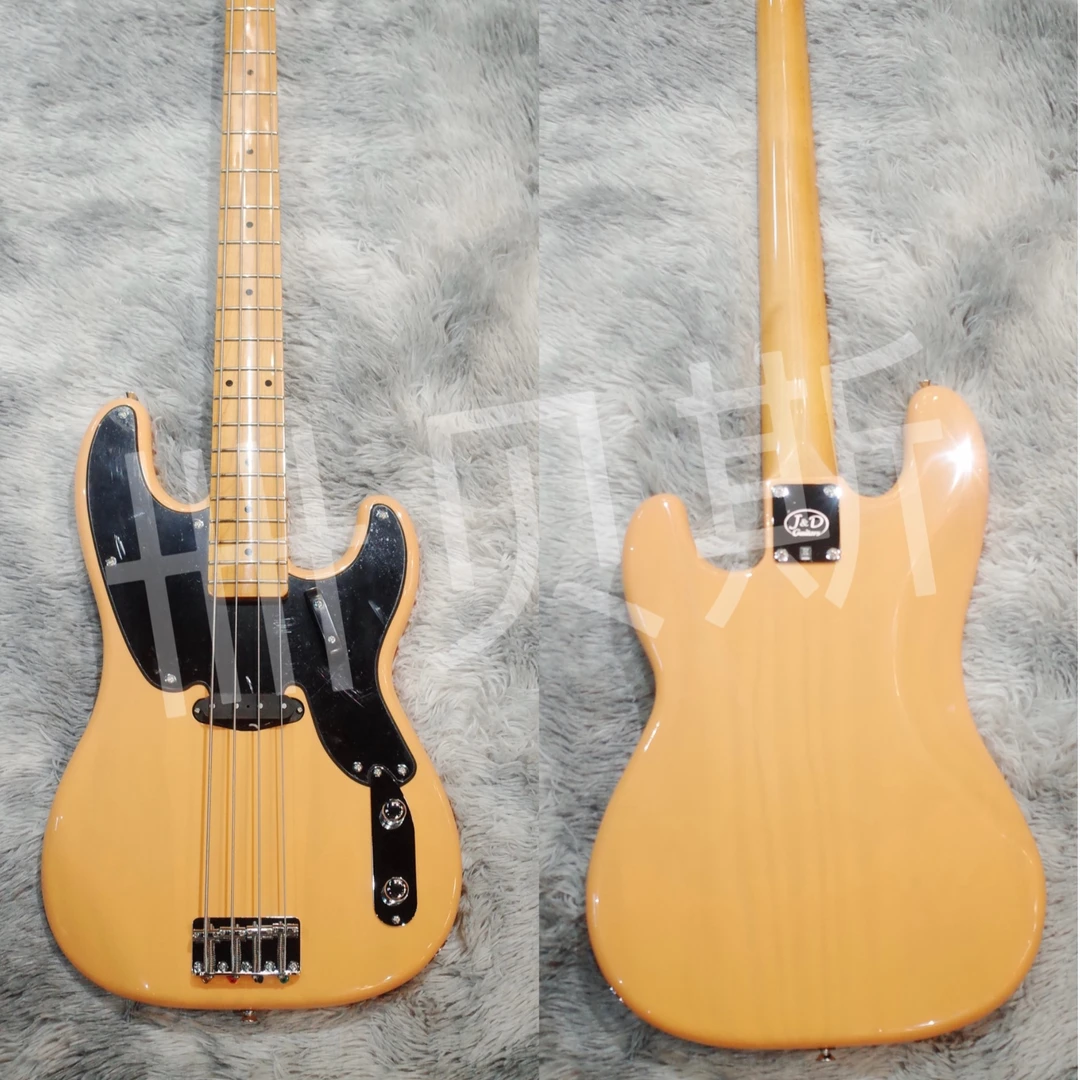 J&D GUITARS P BASS 51P复古黄电贝斯初学者入门琴新手