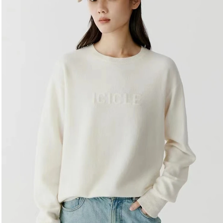 24年秋冬新款时尚百搭宽松版羊毛衫wy001