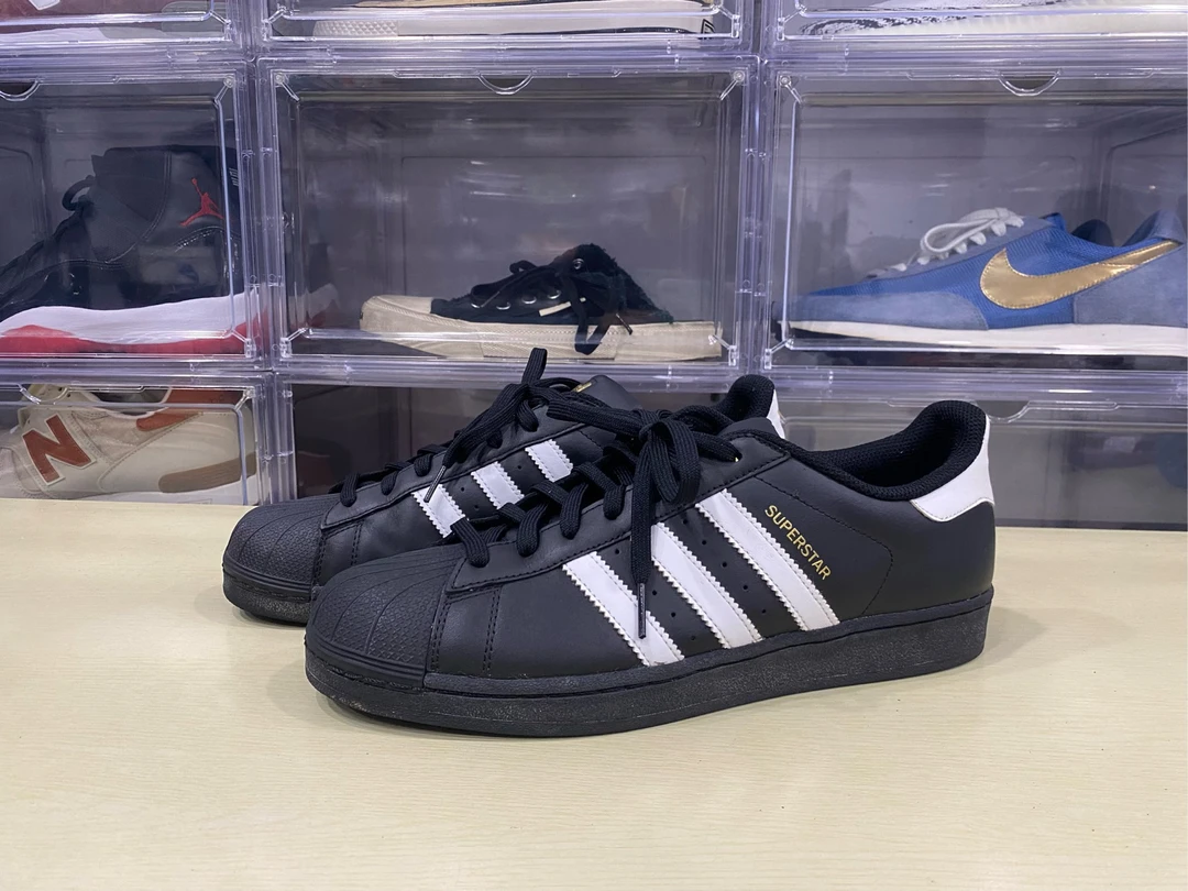 44码/阿迪达斯superstar foundation黑白金标板鞋/全新配盒