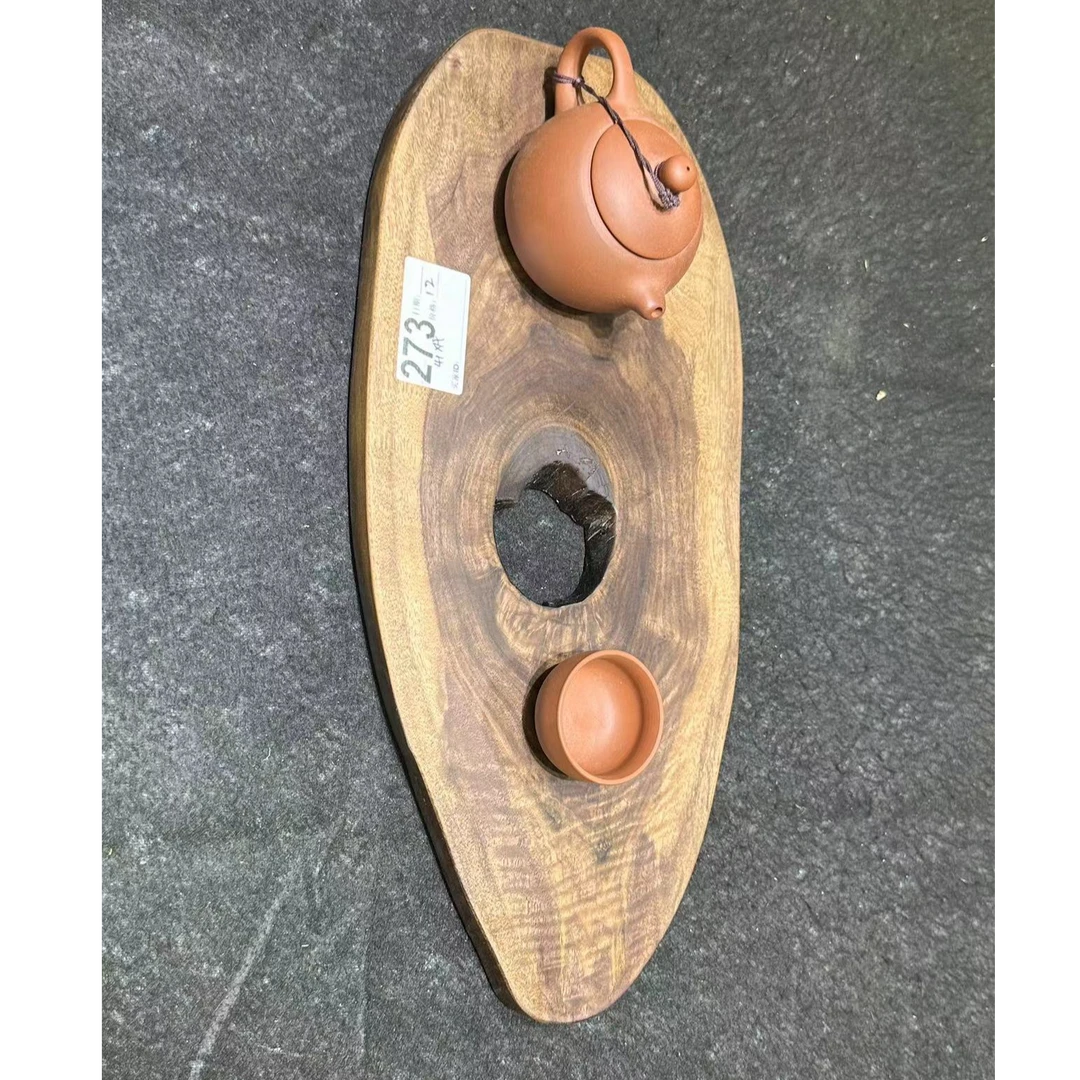 <2>进口北美黑胡桃实木干泡台茶盘一物一拍客厅茶道复古