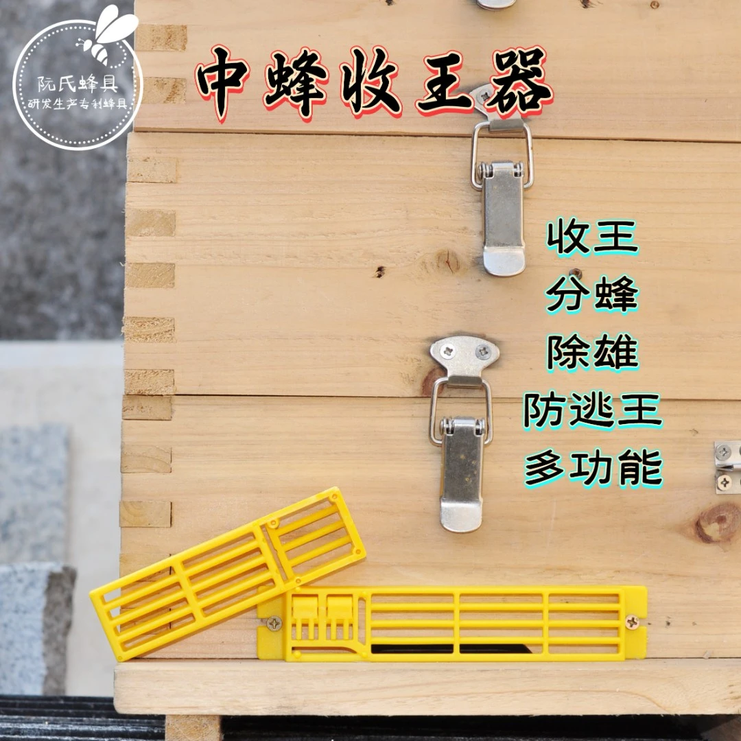 中蜂收王器自动分蜂器除雄多功能防逃器王笼巢门养蜂工具阮氏蜂具