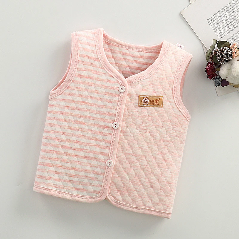 2025春季宝宝三层夹棉新款儿童马甲夹棉保暖加厚婴儿马甲