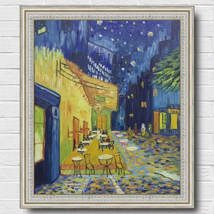 手绘油画咖啡屋肌理画客厅过道房间书房现代欧式美式装饰挂画